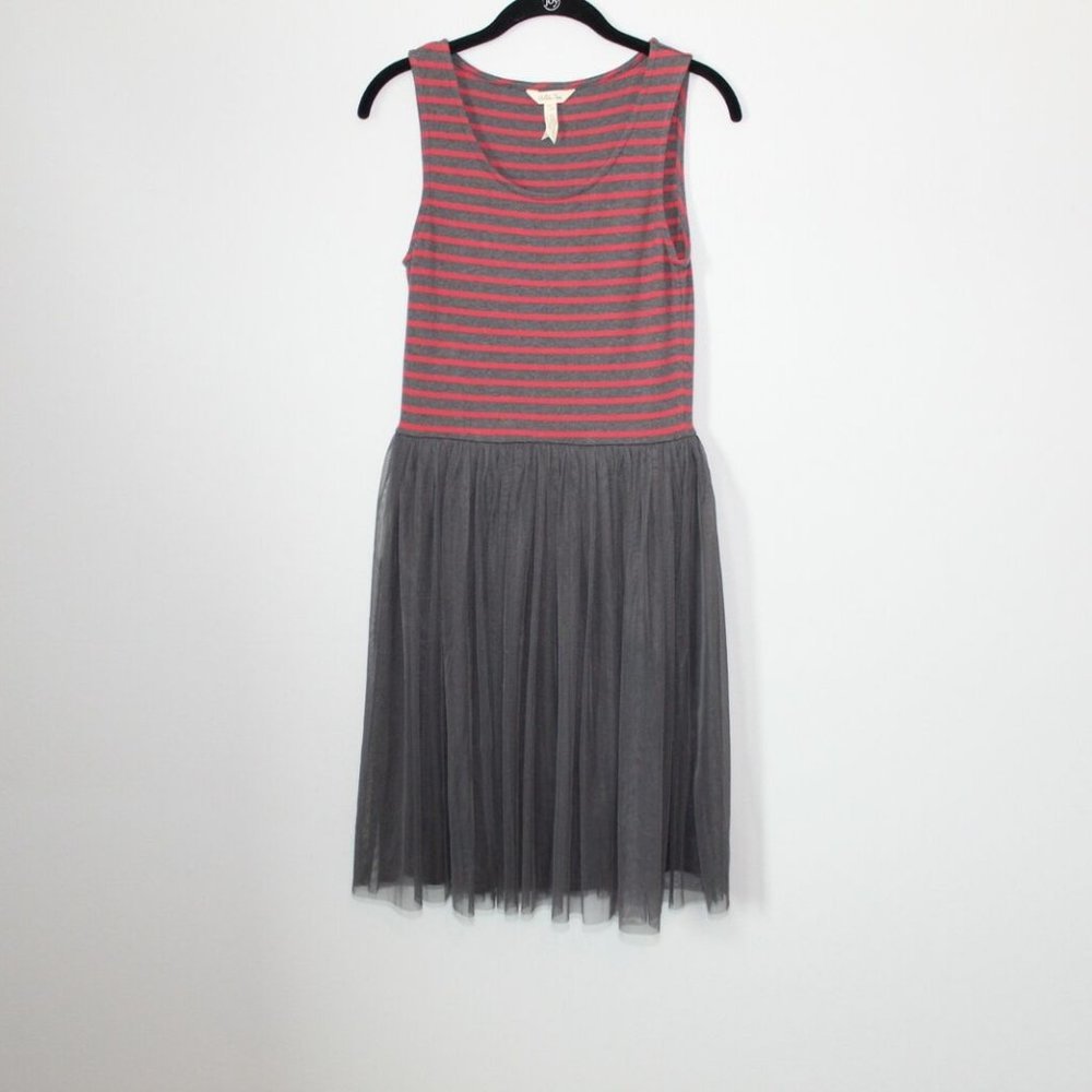 ✨2/$20 Matilda Jane T'WAS THE NIGHT Stripes Tulle Overlay Dress Small H12308 - Picture 8 of 11